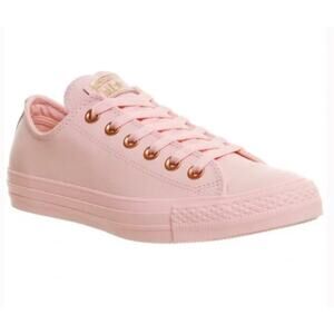 Converse Women Leather Chuck Taylor All Star Low Lux Sneaker Shoes Pink MEN5/WO7
